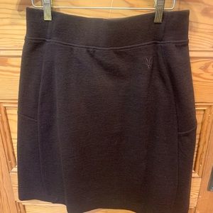 Ibex black wool skirt